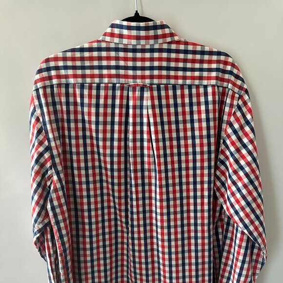 Red, Blue & White Check Large Izod Shirt - Picture 2 of 11